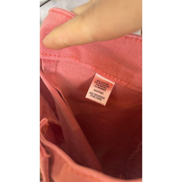 Cato Women's Size 8 Coral Denim Scalloped Hem Button Up Mini Skirt #0020 - Picture 6 of 16